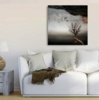 Pictură ArtShop Abstract Landscape in Gray Tones 40x40cm (PA110-XL-PL)