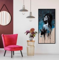 Pictură ArtShop Abstract Painting of A Young Girl 50x150cm (PA58-LL)