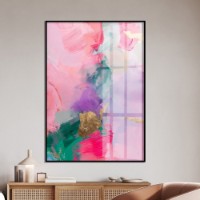 Pictură ArtShop Abstraction Pink & Purple and Green 60x90cm (PA420)