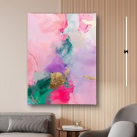 Pictură ArtShop Abstraction Pink & Purple and Green 50x75cm (PA420-M-PL)