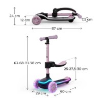 Trotinetă KinderKraft Raket UP Pink (KRRAUP00PNK0000) imaginea #6 — magazin online Desire.md