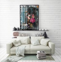 Pictură ArtShop Flower and Butterfly 30x45cm (PA54-XL)