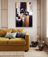 Pictură ArtShop Gold and Brown Abstraction 60x90cm (PA287-P-L)
