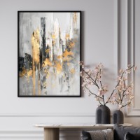Pictură ArtShop Gray With A Gold Tint 60x90cm (PA376-LL)