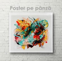 Pictură ArtShop Multicolored Abstraction 40x40cm (PA93-XL-PL) imaginea #4 — magazin online Desire.md