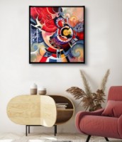 Pictură ArtShop Multicolored Abstraction 100x100cm (PA217-PL)
