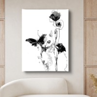 Pictură ArtShop Cat & Abstract Butterfly 50x75cm (PBWN271-M-PL)