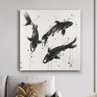 Pictură ArtShop Fishes 100x100cm (PBWN249-PL)