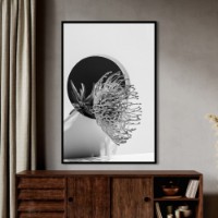 Pictură ArtShop Black & White Flower Element 30x45cm (PB111-XL-L)