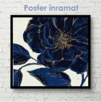Pictură ArtShop Blue Flower with Golden Edges 100x100cm (PB169-LL) imaginea #3 — magazin online Desire.md