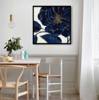 Pictură ArtShop Blue Flower with Golden Edges 100x100cm (PB169-LL)