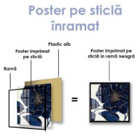 Pictură ArtShop Blue Flower with Golden Edges 40x40cm (PB169-XL) imaginea #2 — magazin online Desire.md