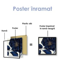 Pictură ArtShop Blue Flower with Golden Edges 60x60cm (PB169-L-L) imaginea #2 — magazin online Desire.md
