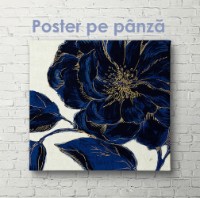 Pictură ArtShop Blue Flower with Golden Edges 60x60cm (PB169-L-PL) imaginea #4 — magazin online Desire.md