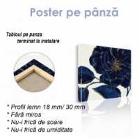 Pictură ArtShop Blue Flower with Golden Edges 60x60cm (PB169-L-PL) imaginea #2 — magazin online Desire.md