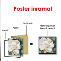 Pictură ArtShop White Flower with Golden Elements 100x100cm (PB158-LL) imaginea #2 — magazin online Desire.md