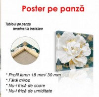 Pictură ArtShop White Flower with Golden Elements 100x100cm (PB158-PL) imaginea #2 — magazin online Desire.md