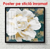 Pictură ArtShop White Flower with Golden Elements 40x40cm (PB158-XL) imaginea #3 — magazin online Desire.md