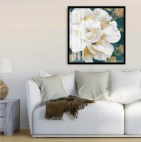 Pictură ArtShop White Flower with Golden Elements 60x60cm (PB158-L)