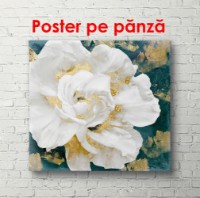 Pictură ArtShop White Flower with Golden Elements 40x40cm (PB158-XL-PL) imaginea #4 — magazin online Desire.md
