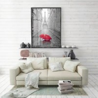 Pictură ArtShop Red Umbrella in Paris 30x60cm (PBW11-XL)