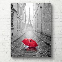 Pictură ArtShop Red Umbrella in Paris 30x60cm (PBW11-XL-PL)