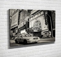 Pictură ArtShop Black & White Car in The City 45x30cm (PBW14-XL-PL)