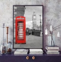 Pictură ArtShop Red Telephone Booth 45x90cm (PBW20-LL)