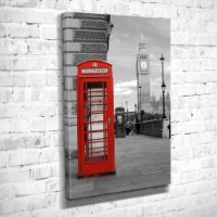 Pictură ArtShop Red Telephone Booth 35x70cm (PBW20-L-PL)
