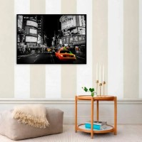 Pictură ArtShop Yellow Taxi in The Night City 60x40cm (PBW25-L-L)