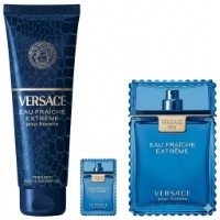 Парфюмерный набор для него Versace Eau Fraiche Extreme EDP 100ml + Shower Gel 150ml + EDP 5ml 