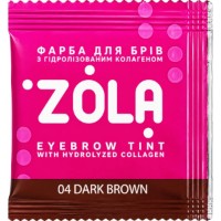 Vopsea pentru sprâncene Zola Tint With Collagen 04 Dark Brown 5ml