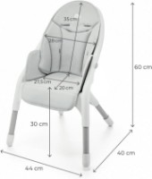 Scaun de masa Kinderkraft Dinnly 2in1 Light Grey (KHDINN00LGR0000) imaginea #4 — magazin online Desire.md