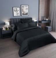 Lenjerie de pat Cottony Satin De Lux Black Uniton 2 (17616)