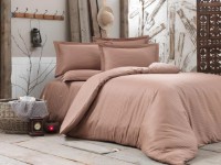 Lenjerie de pat Cottony Satin de Lux Stripe Brown Nr 8 1 (216146)