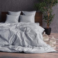 Lenjerie de pat Cottony Satin De Lux Stripe Light Gray 2 (81246-1)