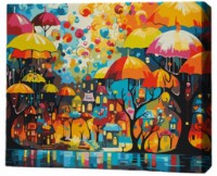 Картина по номерам Brushme Город под зонтами 40x50cm (MG0017FC)