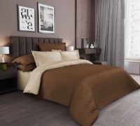 Lenjerie de pat Cottony Satin de Lux Uniton Brown/Ivory 2 (15080/17133)