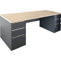 Masa de birou Deco Urban Double Box 200x68 Oak Sonoma/Anthracite (T2MUDB2007)