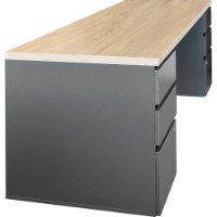 Masa de birou Deco Urban Double Box 200x68 Oak Sonoma/Anthracite (T2MUDB2007) imaginea #2 — magazin online Desire.md