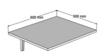 Masa de birou Trendy Nur White 60x50x2cm GTR006209 imaginea #4 — magazin online Desire.md