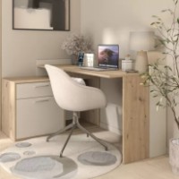Masa de birou Yasen Mario Artisan Oak/Cashmere imaginea #2 — magazin online Desire.md