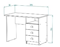 Masa de birou ML-Mobila Рио №7 Sur imaginea #2 — magazin online Desire.md