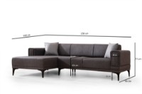 Canapea de colț Atelier Del Sofa Horizon Left Dark Grey imaginea #9 — magazin online Desire.md