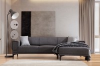 Canapea de colț Atelier Del Sofa Horizon Right Dark Grey imaginea #2 — magazin online Desire.md