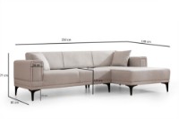 Canapea de colț Atelier Del Sofa Horizon Right Ecru imaginea #8 — magazin online Desire.md
