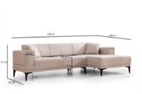 Canapea de colț Atelier Del Sofa Horizon Light Brown imaginea #7 — magazin online Desire.md