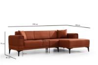 Canapea de colț Atelier Del Sofa Horizon Right Tile Red imaginea #8 — magazin online Desire.md