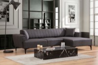 Canapea de colț Atelier Del Sofa Hamlet Right Dark Grey
