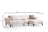Canapea de colț Atelier Del Sofa Hamlet Right Ecru imaginea #7 — magazin online Desire.md